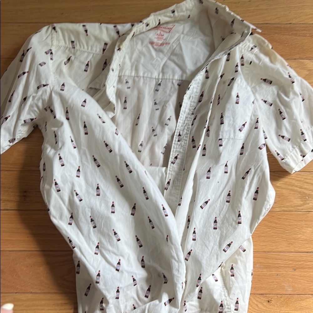 White Patterned Men's Shirt